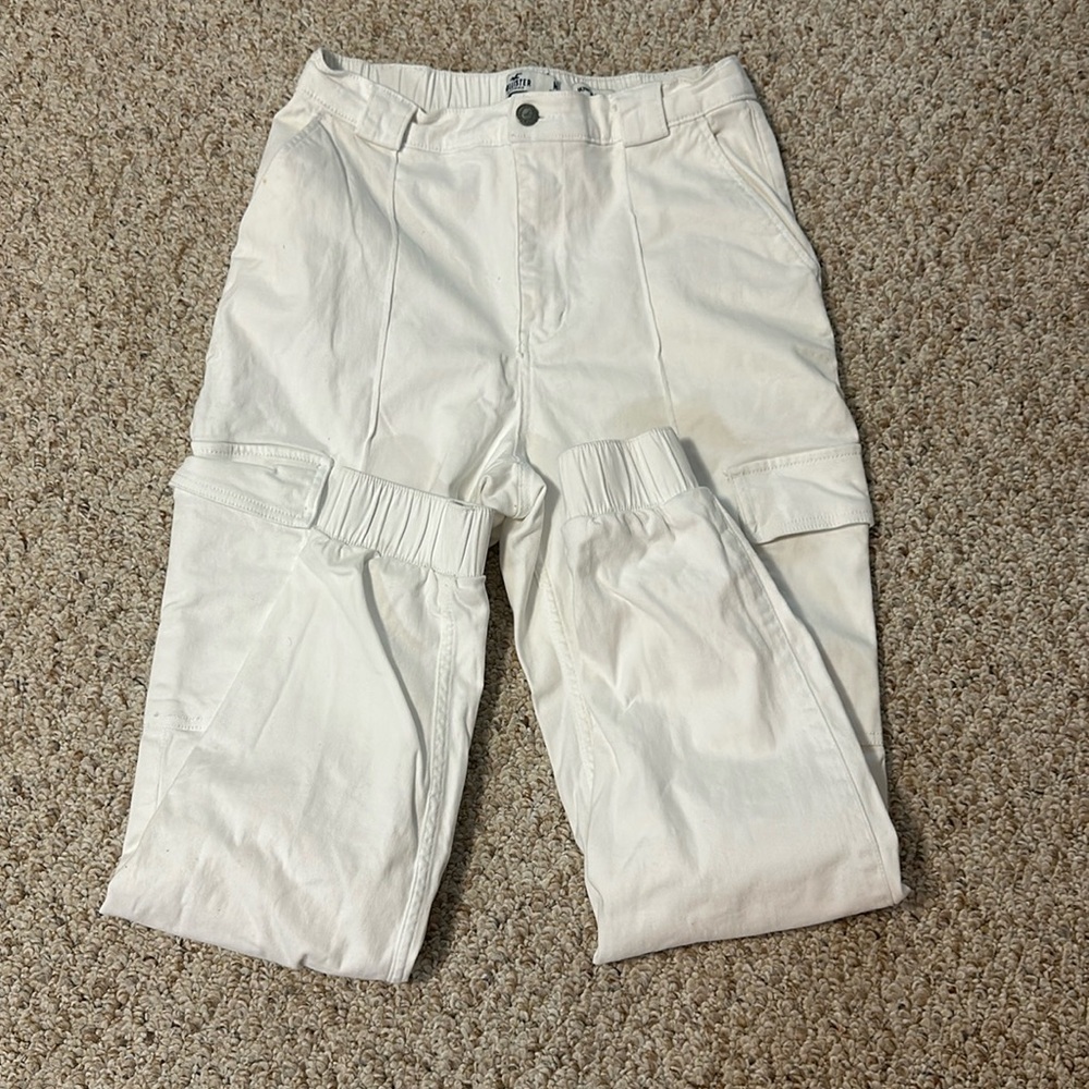 Hollister White Cargo Pants